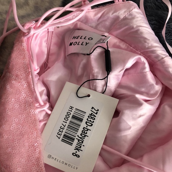 Hello Molly pink sequins party dress, size 4,new - Picture 10 of 10